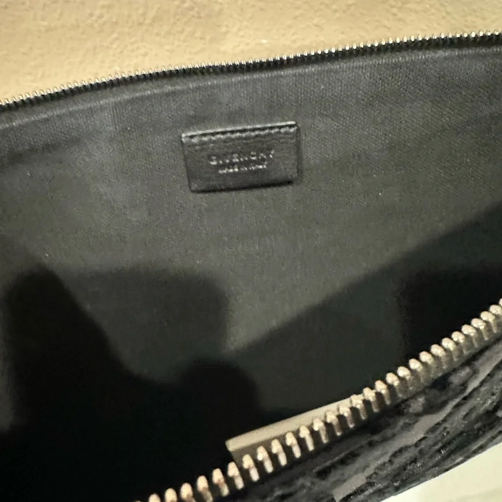 Givenchy Classic Damask Black Velvet Devore Clutch/Pouch - Picture 5 of 5